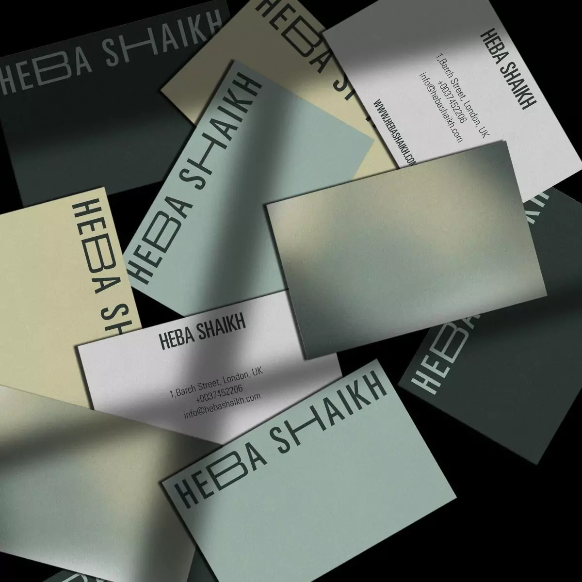 Heba Sheik Visual Identity - Business Card Design