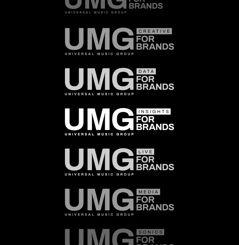 Logotype Design for Universal Music Group for Brands - Logotype Divisions