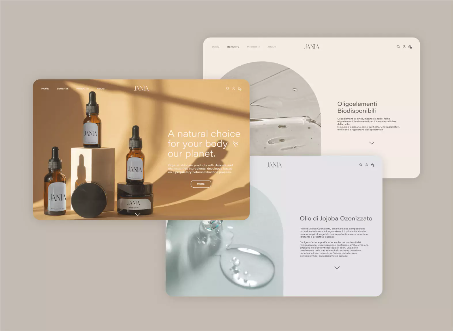 Brand Identity for Jania - Website Design