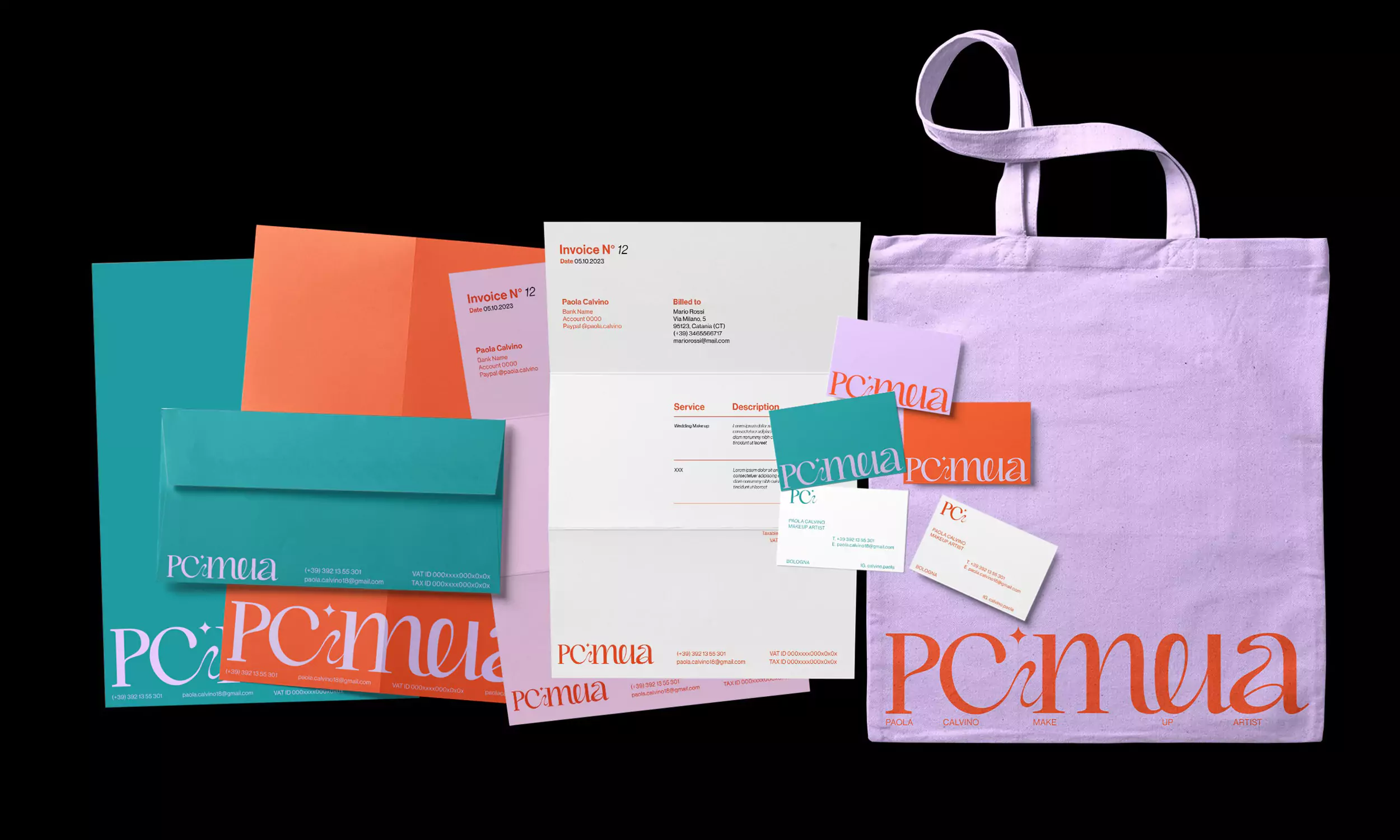 Visual Identity for PCMua - Personal Brand Stationery Design